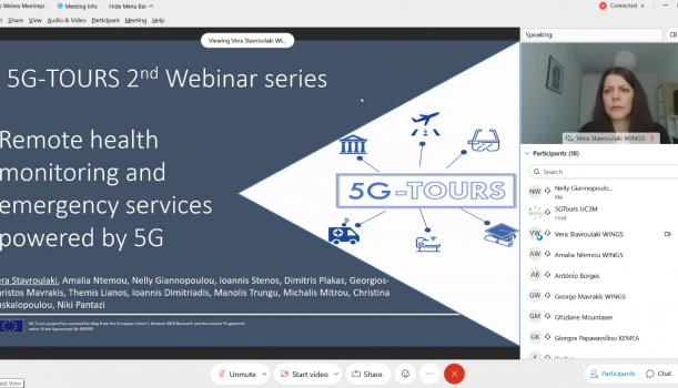 Participation in the webinar “Remote health monitoring and emergency services powered by 5G”